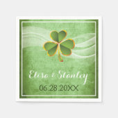 Hochzeitsfeiern am türkisblauen Strand Serviette (Vorderseite)