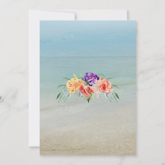 Hochzeitsfeiern am Ufer Einladung (Rückseite)