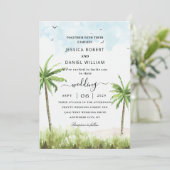 Hochzeitsfeiern auf der Insel Einladung (Stehend Vorderseite)