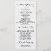 Hochzeitsfeiern auf rustikalem Land Programm (Rückseite)