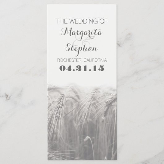 Hochzeitsfeiern auf rustikalem Land Programm (Vorderseite)