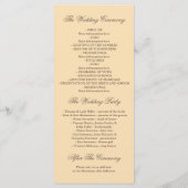 Hochzeitsfeiern auf rustikalem Land Programm (Rückseite)