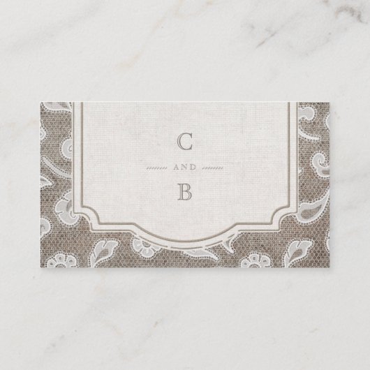 Hochzeitsfeiern auf rustikalem Land und auf rustik Platzkarte (Rückseite)