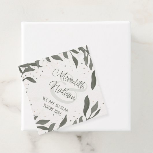 Hochzeitsfeiern Blätter Einfache moderne, trendige Geschenkanhänger (Beispiel)