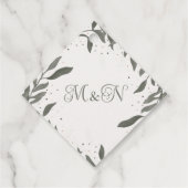 Hochzeitsfeiern Blätter Einfache moderne, trendige Geschenkanhänger (Rückseite)