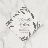 Hochzeitsfeiern Blätter Einfache moderne, trendige Geschenkanhänger (Vorderseite)