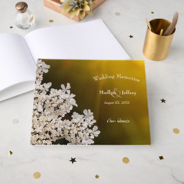 Hochzeitsfeiern der Königin Anne's Lace Wildblume  Gästebuch