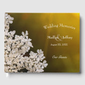 Hochzeitsfeiern der Königin Anne's Lace Wildblume Gästebuch (Vorderseite)