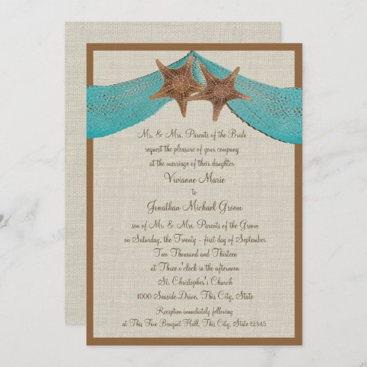 Hochzeitsfeiern Einladung (Vorne/Hinten)