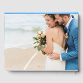 Hochzeitsfeiern Foto Blue Beach Ocean Elegante Hoc Gästebuch (Rückseite)