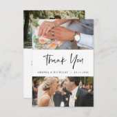 Hochzeitsfeiern Fotos Danke, Modernes Minimalistis Begleitkarte (Vorne/Hinten)