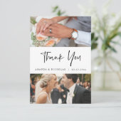 Hochzeitsfeiern Fotos Danke, Modernes Minimalistis Begleitkarte (Stehend Vorderseite)