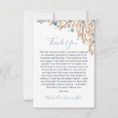 Hochzeitsfeiern für das blaue Land Dankeskarte (Vorderseite)