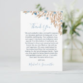 Hochzeitsfeiern für das blaue Land Dankeskarte (Stehend Vorderseite)