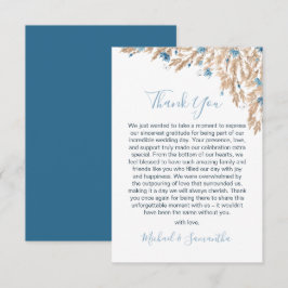 Hochzeitsfeiern für das blaue Land Dankeskarte