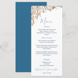 Hochzeitsfeiern für das blaue Land Menükarte