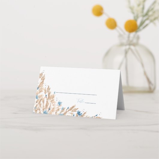 Hochzeitsfeiern für das blaue Land Platzkarte (Rückseite)