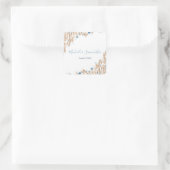 Hochzeitsfeiern für das blaue Land Quadratischer Aufkleber (Tasche)