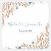 Hochzeitsfeiern für das blaue Land Quadratischer Aufkleber (Vorderseite)