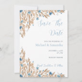 Hochzeitsfeiern für das blaue Land Save The Date (Vorderseite)