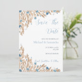 Hochzeitsfeiern für das blaue Land Save The Date (Stehend Vorderseite)