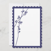 Hochzeitsfeiern für die Blume von Navy Einladung (Rückseite)