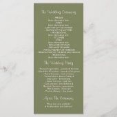 Hochzeitsfeiern für helle Wildblumen Programm (Rückseite)