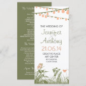 Hochzeitsfeiern für helle Wildblumen Programm (Vorne/Hinten)