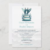 Hochzeitsfeiern für Surfhütten Einladung (Vorderseite)