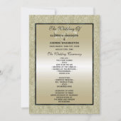 Hochzeitsfeiern, Gold Glitzer-Hochzeitsprogramm (Vorderseite)