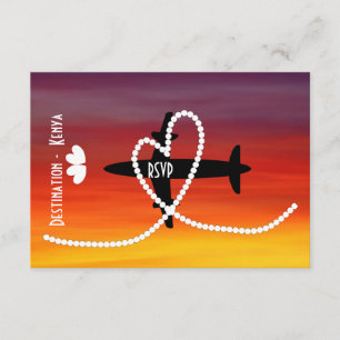 Hochzeitsfeiern im Ausland Kenia RSVP Einladung