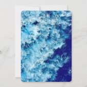 Hochzeitsfeiern im blauen Ozean speichern Sie die Save The Date (Rückseite)