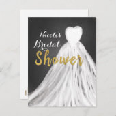 Hochzeitsfeiern im Chalkboard-Brautparty Ankündigungspostkarte (Vorne/Hinten)