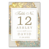 Hochzeitsfeiern im modernen Glitzer - Tischnummer (Rückseite)