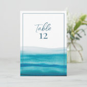 Hochzeitsfeiern im modernen Ocean Watercolor - Tis Einladung (Stehend Vorderseite)