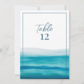 Hochzeitsfeiern im modernen Ocean Watercolor - Tis Einladung (Rückseite)