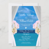 Hochzeitsfeiern im Sommer mit tropischem Meer Einladung (Vorderseite)