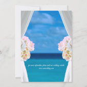 Hochzeitsfeiern im Sommer mit tropischem Meer Einladung (Rückseite)