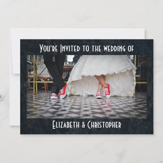 Hochzeitsfeiern im Stil der 50er Jahre Einladung (Vorderseite)