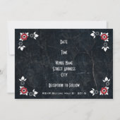 Hochzeitsfeiern im Stil der 50er Jahre Einladung (Rückseite)