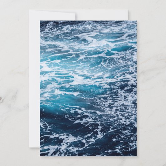 Hochzeitsfeiern im tropischen Meer Einladung (Rückseite)