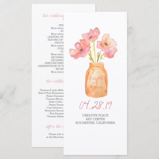 Hochzeitsfeiern im Wasserfarben Programm (Vorne/Hinten)