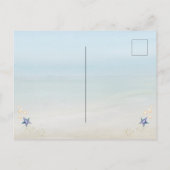 Hochzeitsfeiern im Wasserfarbenbereich speichern S Ankündigungspostkarte (Rückseite)