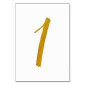 Hochzeitsfeiern (Imitate-Goldfolie) 1 Tischnummer (Rückseite)