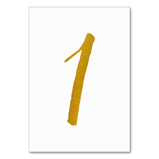 Hochzeitsfeiern (Imitate-Goldfolie) 1 Tischnummer (Vorderseite)