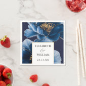 Hochzeitsfeiern in Blau und Gold Serviette (Beispiel)