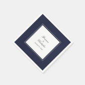 Hochzeitsfeiern in Blau und Weiß Serviette (Ecke)