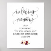 Hochzeitsfeiern in einem Gedächtnisschild Poster (Vorne)