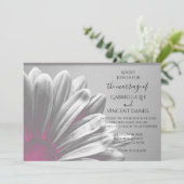 Hochzeitsfeiern in hellrosa Flora Einladung (Stehend Vorderseite)