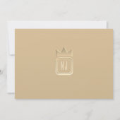 Hochzeitsfeiern in Luxury Black and Gold Foto Einladung (Rückseite)